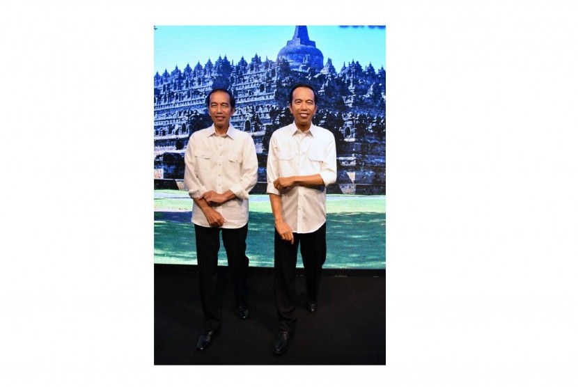 Patung lilin Presiden Jokowi di Museum Madame Tussauds Hong Kong. 
