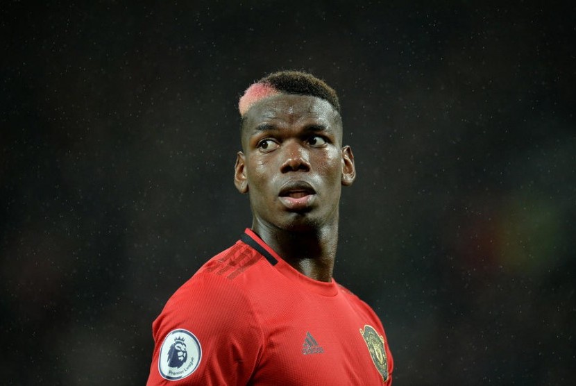 Gelandang Manchester United (MU) Paul Pogba