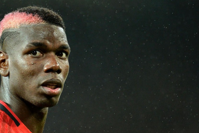 Gelandang Manchester United (MU) Paul Pogba