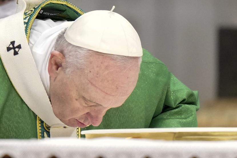 Paus Fransiskus. Paus Fransiskus mengutuk kekejaman perang di Ukraina pada Sabtu (16/4/2022) 