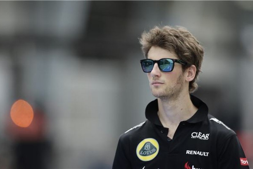 Pembalap Formula Satu (F1) Romain Grosjean. 
