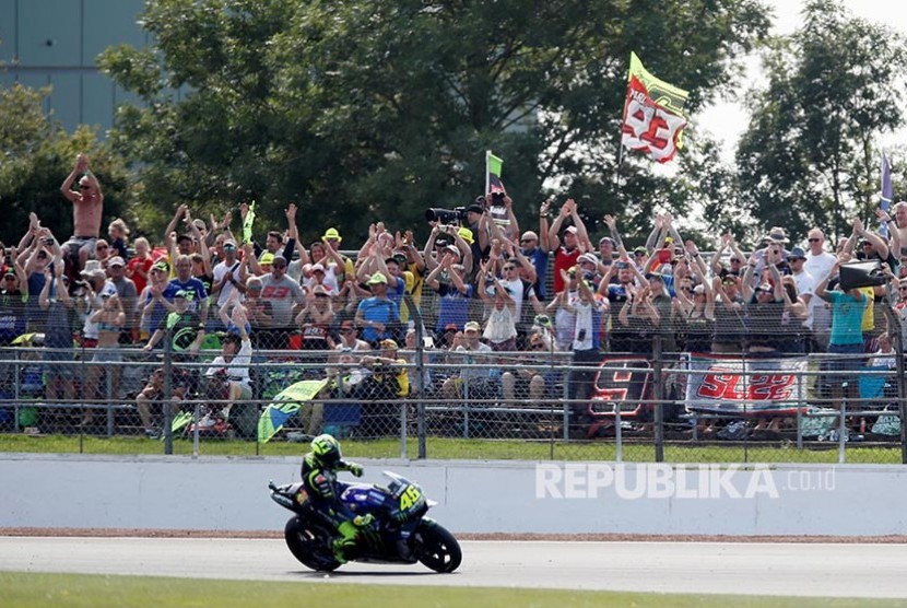 Balap MotoGP di Sirkuit Silverstone, Inggris (ilustrasi).