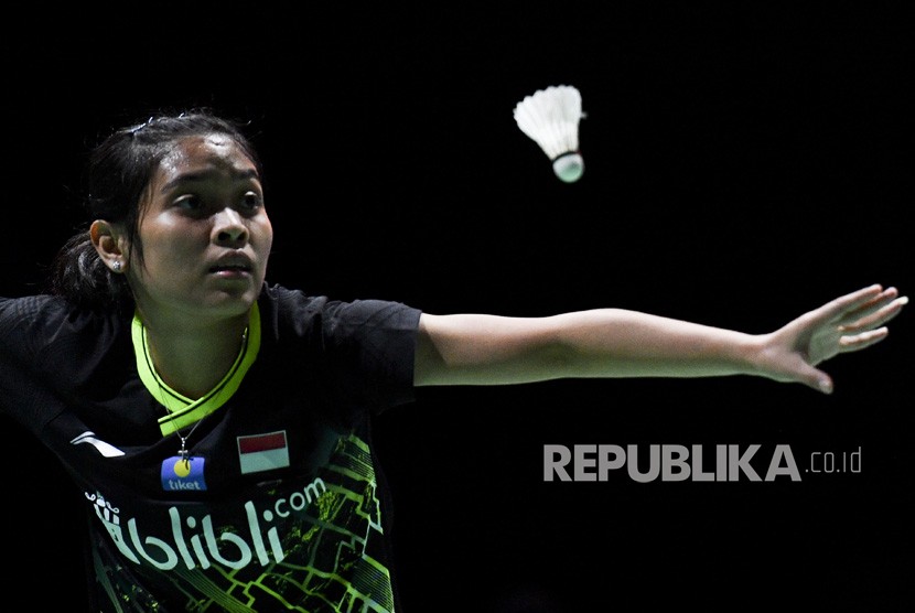 Pebulu tangkis tunggal putri Indonesia Gregoria Mariska Tunjung.