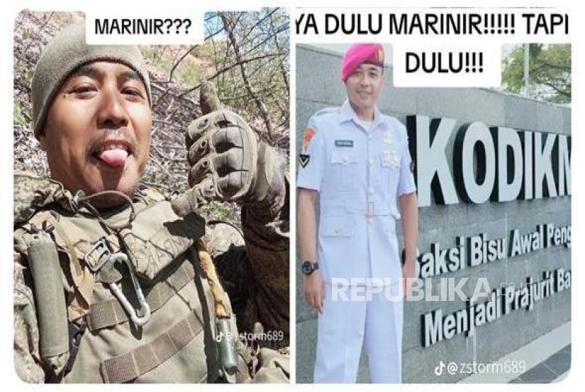 Pecatan Marinir TNI AL menjadi pasukan Rusia melawan Ukraina.