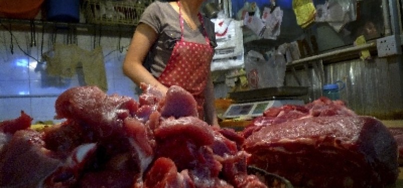 Pedagang daging babi/Ilustrasi