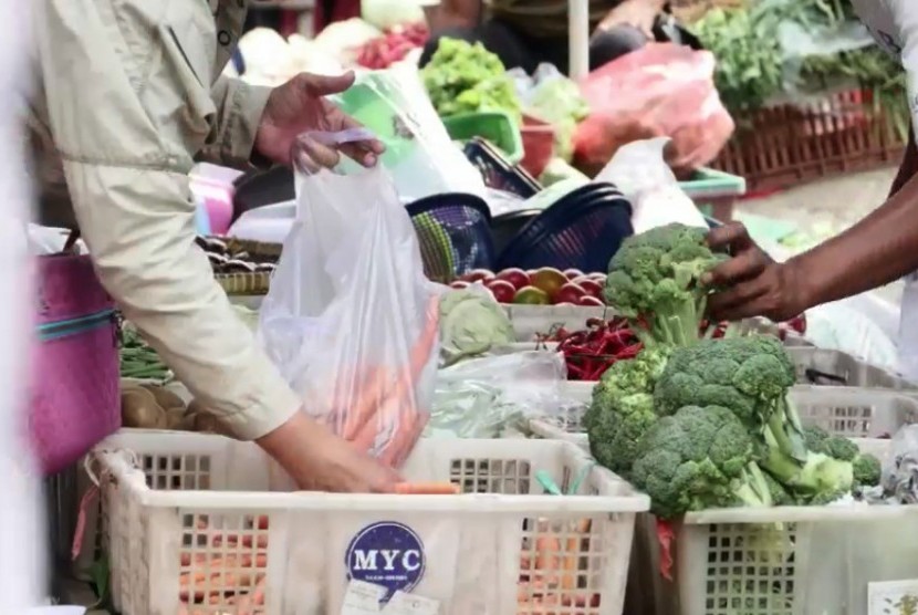 Pedagang di Pasar Minggu, Jakarta Selatan