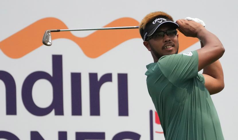 Pegolf Thailand, Sarit Suwannarut, tampil mengesankan dan memimpin di pertandingan hari pertama Mandiri Indonesia Open 2023 di Pondok Indah Golf Course, Jakarta, Kamis (3/8/2023). 