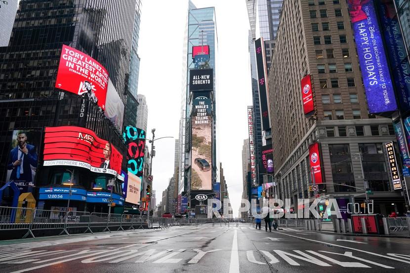 Time Square New York. Ini dikenal sebagai sudut paling ikonik di Kota Manhattan, New York, Amerika Serikat.