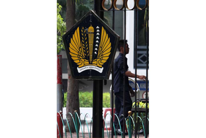 Logo Kementerian Keuangan di Jakarta (ilustrasi). Pemerintah telah menerbitkan tiga kali sukuk global pada semester satu 2021. 