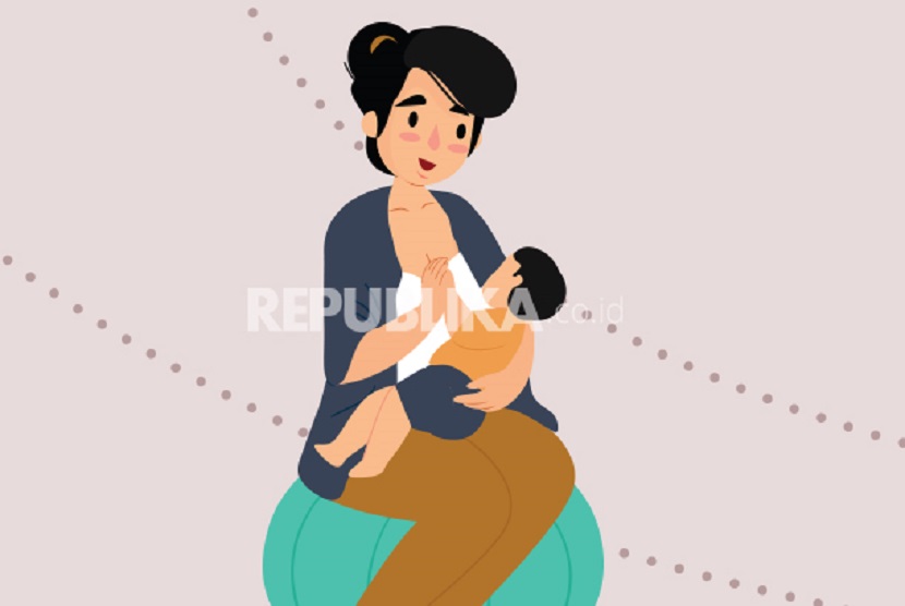 Ibu menyusui bayi. Nutrition officer UNICEF, dr. Karina Widowati, M.P.H menyatakan Ibu hamil dan bayi harus tetap mendapat asupan gizi seimbang dan air susu ibu (ASI) di tengah pandemi COVID-19.