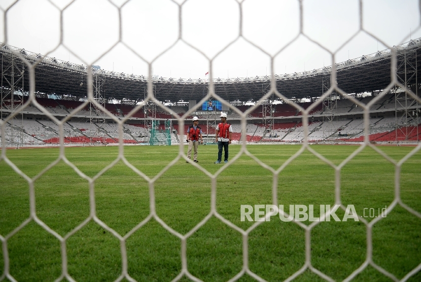 Gelora Bung Karno Main Stadium, Jakarta, was under renovation on Tuesday (October 3).