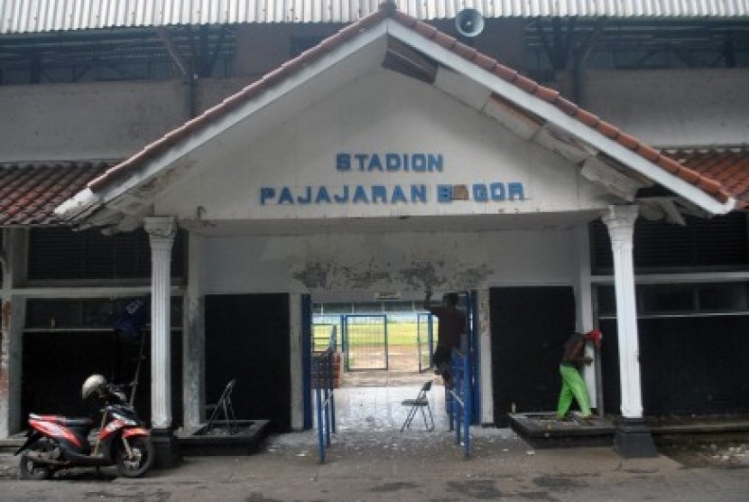 Ilustrasi Stadion Pajajaran sedang dalam proses renovasi.