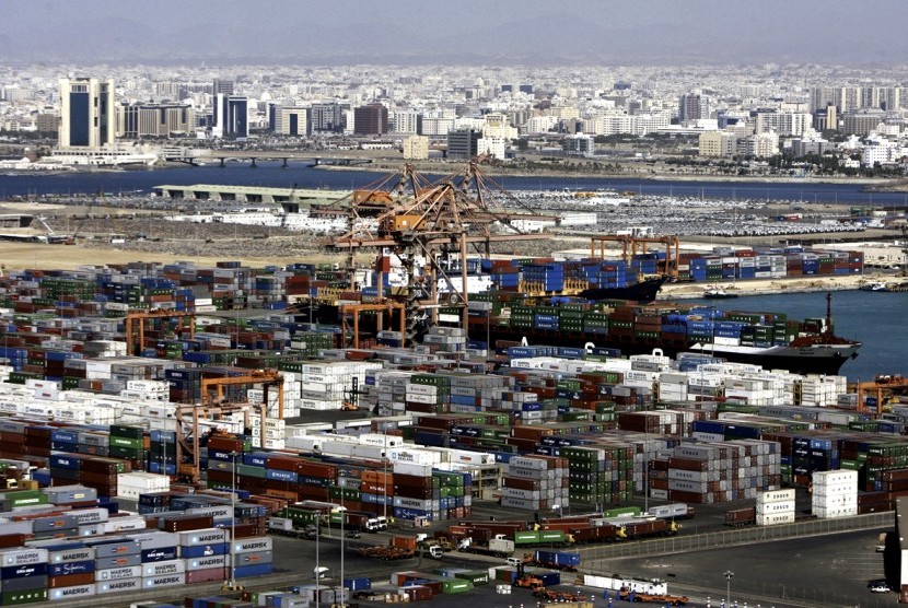  King Abdul Aziz jadi Pelabuhan Utama Perdagangan Teluk-China. Foto ilustrasi:  Pelabuhan Jeddah, Arab Saudi.