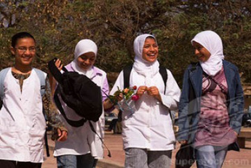 Pelajar muslim Maroko selepas pulang sekolah. (ilustrasi)