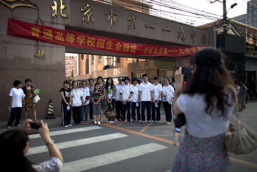 [ilustrasi] Pelajar tingkat SMU di Beijing, Cina.  