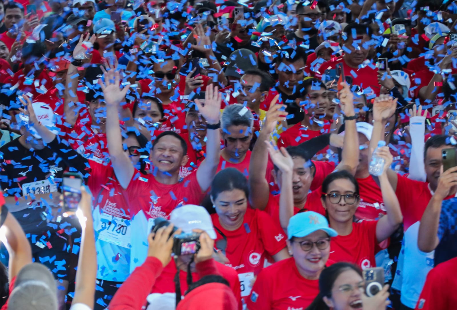 Pelaksanaan Jakarta International Marathon pada Ahad (29/6/2025). 