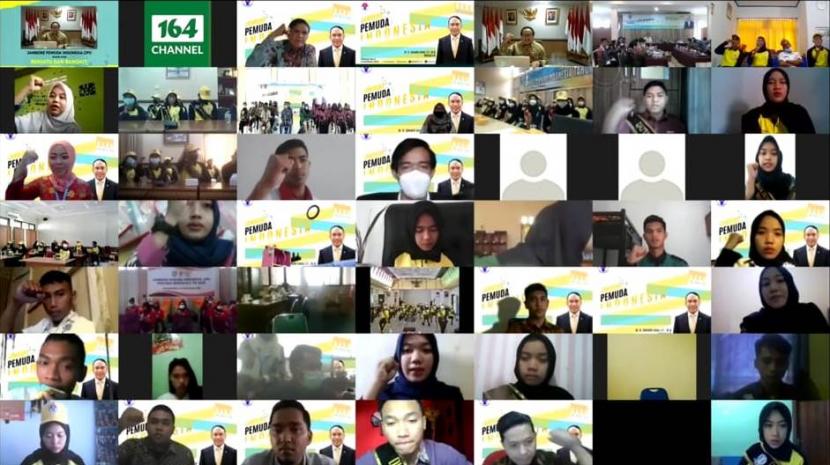 Pelaksanaan Jambore Pemuda Indonesia (JPI) Tahun 2020 secara virtual yang diikuti oleh 500 duta pemuda perwakilan dari 34 provinsi.