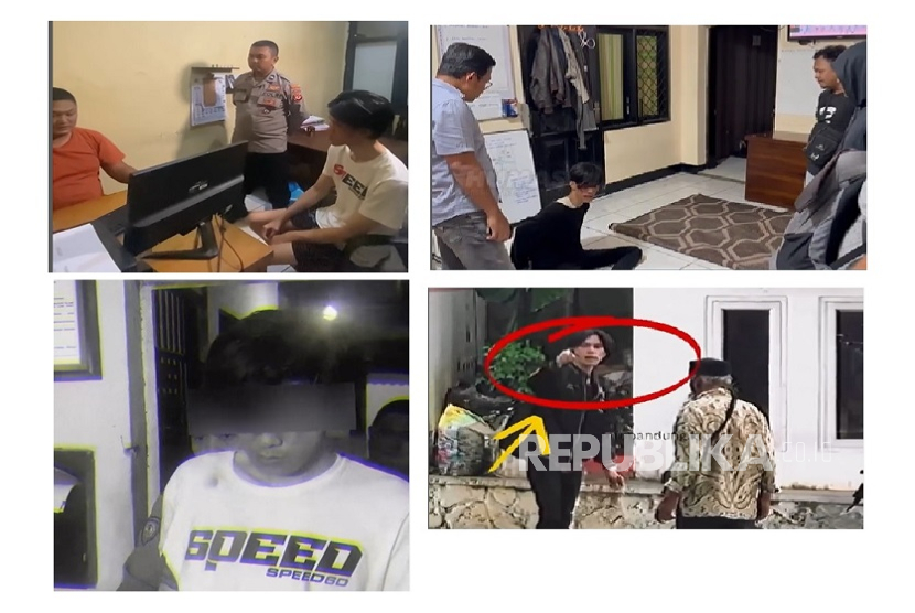 Pelaku pembakaran keset masjid dan penusukan warga di Kecamatan Coblong, Kota Bandung, Jawa Barat, Kamis (15/5/2025) ditangkap polisi. 