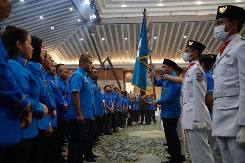 Pelantikan Dewan Pengurus Pusat (DPP) Komite Nasional Pemuda Indonesia (KNPI) Periode 2022-2025 resmi dilantik, di Jakarta, Sabtu malam (16/7/2022).