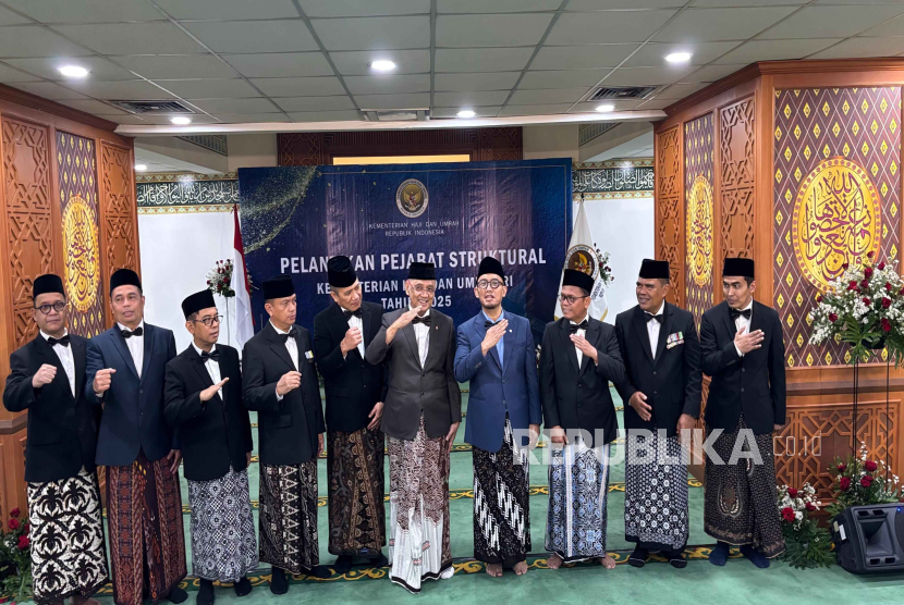 Pelantikan pejabat struktural Kementerian Haji dan Umrah. 