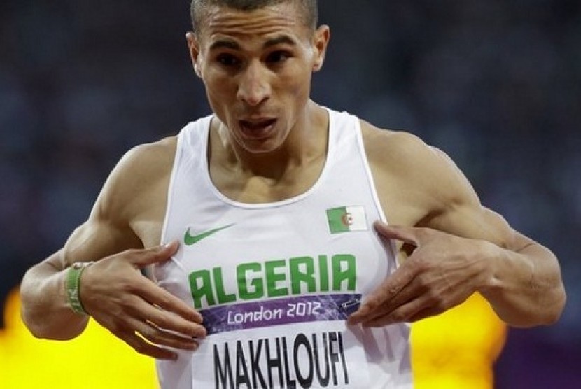 Pelari Aljazair, Taoufik Makhloufi didiskualifikasi dari Olimpiade London 2012 karena dinilai tak serius berlari.