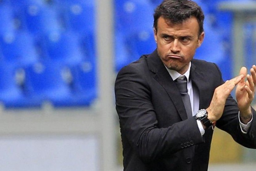 Pelatih Barcelona Luis Enrique.