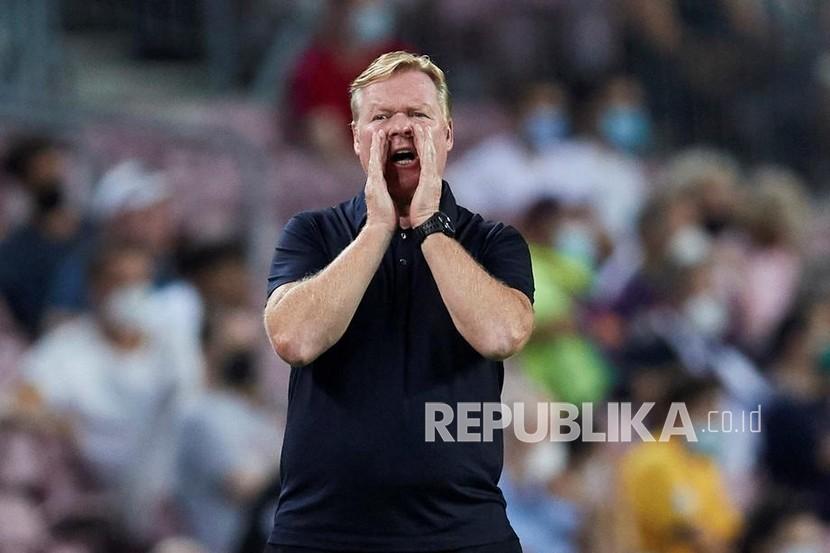 Pelatih Barcelona Ronald Koeman 