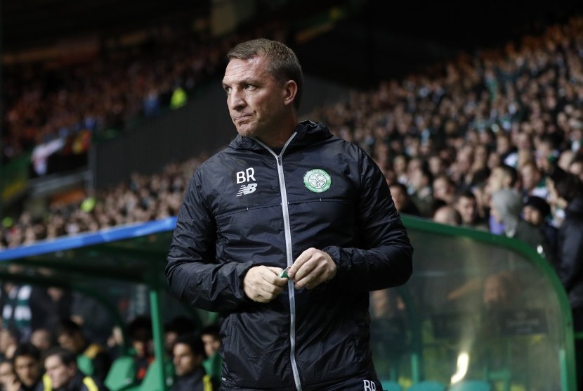 Pelatih Glasgow Celtic saat laga Grup C Liga Champions lawan Manchester City, Kamis (29/9) dini hari WIB. Celtic berhasil menahan imbang City 3-3.