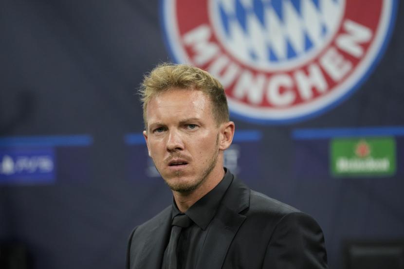  Pelatih Bayern Muenchen, Julian Nagelsmann. Muenchen dikabarkan memecat Nagelsmann dan menggantikannya dengan Thomas Tuchel.