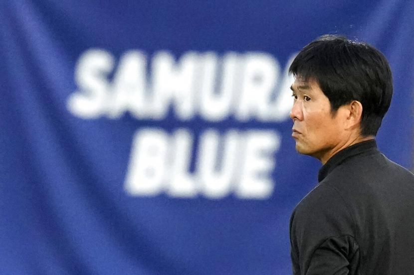 Pelatih timnas Jepang Hajime Moriyasu menargetkan timnya melaju ke perempat final di Piala Dunia 2022 setelah lolos ke babak 16 besar. Ilustrasi.