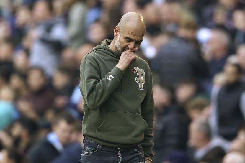  Manajer Manchester City Pep Guardiola. 