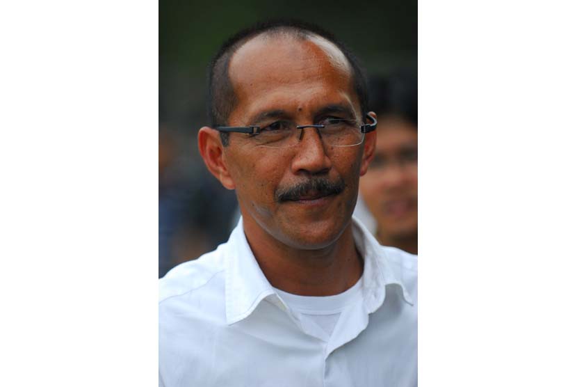 Pelatih kepala Persita Tangerang Bambang Nurdiansyah. (Republika/Yogi Ardhi)