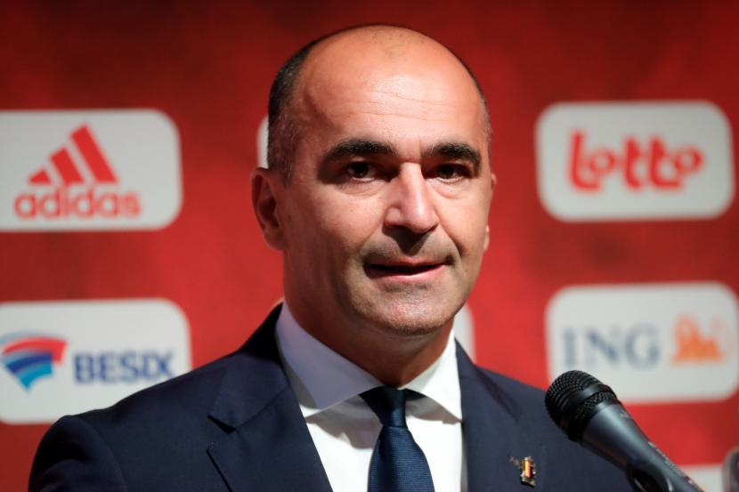 Pelatih kepala sepak bola nasional Belgia Roberto Martinez memberikan konferensi pers di Tubize, Belgia, 01 Oktober 2021. Martinez mengumumkan skuad untuk pertandingan semifinal UEFA Nations League mendatang melawan Prancis. 