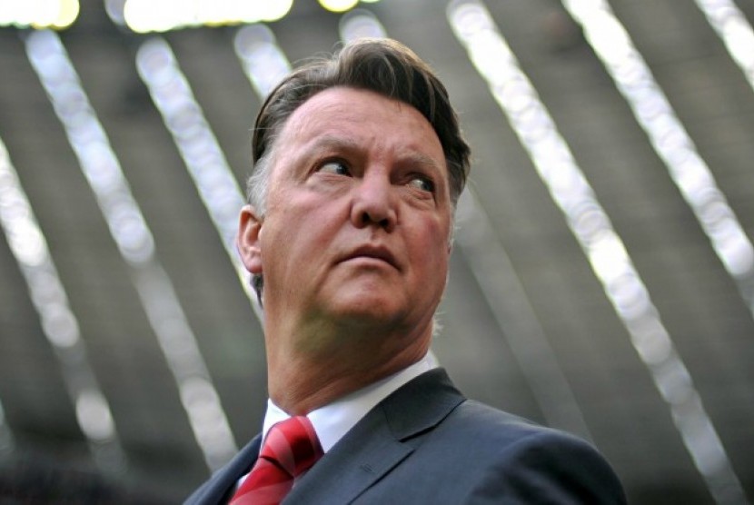 Pelatih Manchester United Louis van Gaal.