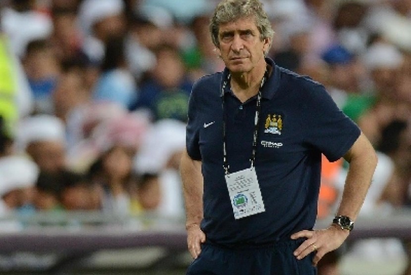 Pelatih Manchester City, Manuel Pellegrini.