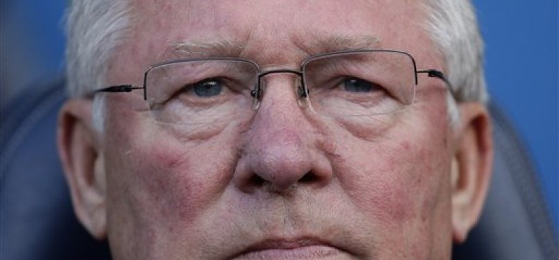 Pelatih Manchester United (MU), Sir Alex Ferguson.