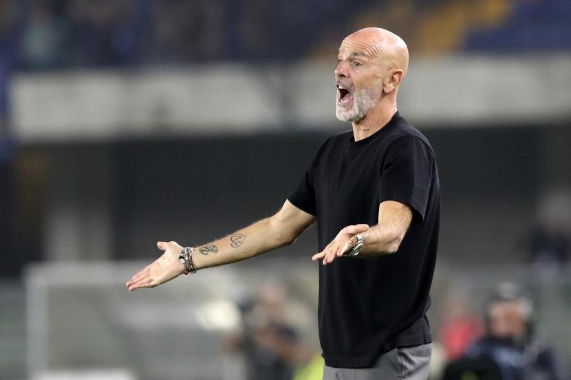 Pelatih AC Milan, Stefano Pioli.