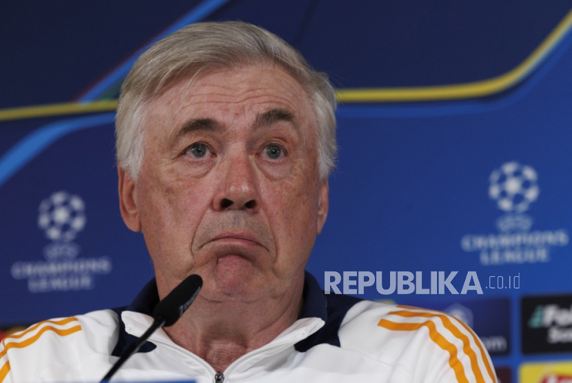 Pelatih Real Madrid Carlo Ancelotti.