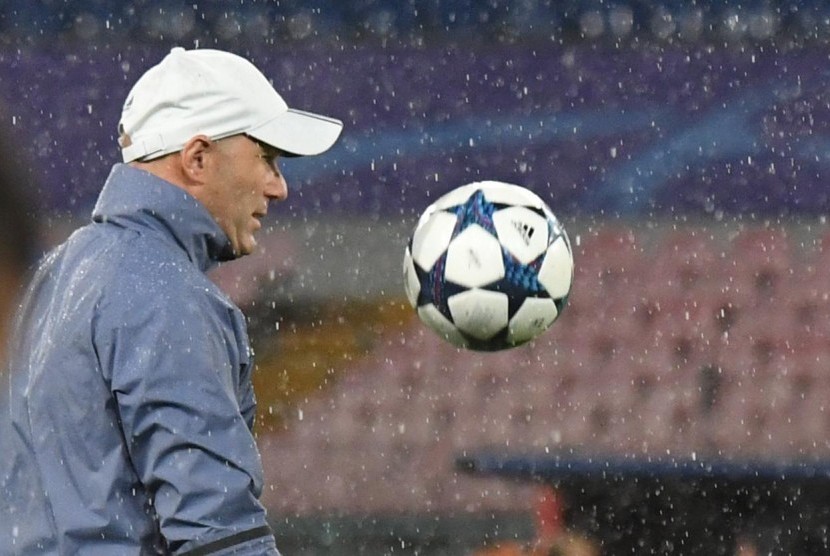 Pelatih Real Madrid, Zinedine Zidane.