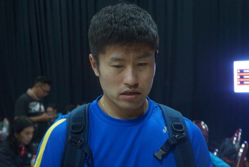 Pelatih tim Hokuto Bank dari Jepang yang berlaga di Djarum Superliga Badminton 2017, Sho Sasaki.
