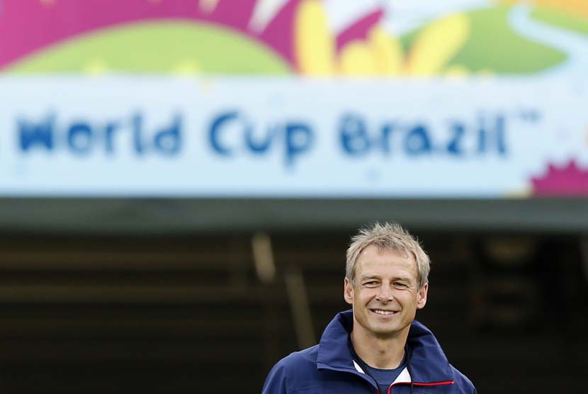 Juergen Klinsmann saat memimpin Amerika Serikkat di Piala Dunia Brasil 2014.
