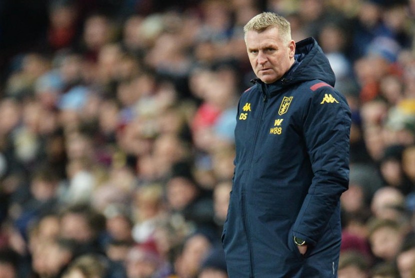 Pelatih Aston Villa Dean Smith kecewa kepada VAR dalam laga melawan Manchester United (MU)
