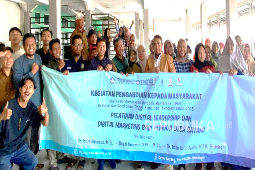 Pelatihan Digital Leadership bagi Karang Taruna di Desa Sayang, Jatinangor, beberapa waktu lalu.