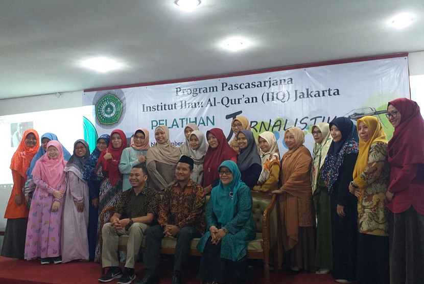 Pelatihan jurnalistik yang diselenggarakan Institut Ilmu Alquran (IIQ) Jakarta  bersama Akademi Republika di Kampus IIQ Jakarta, Tangerang, Sabtu (26/10). 