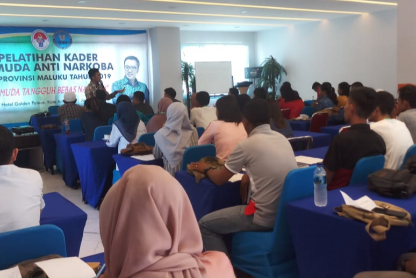 Pelatihan Kader Inti Pemuda Anti Narkoba 2019 di Ambon, Kamis (20/6).