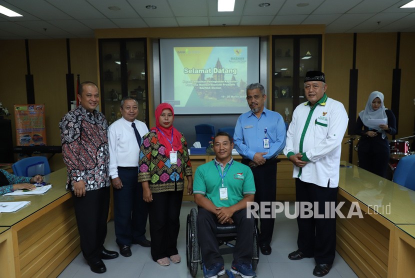 Pelatihan Peningkatan Kapasitas bagi Mustahik yang digelar Baznas  Kabupaten Sleman di Kantor Bank Sleman, Rabu (20/3).