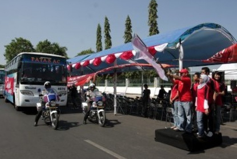 Pelepasan Mudik Bareng di Makassar 