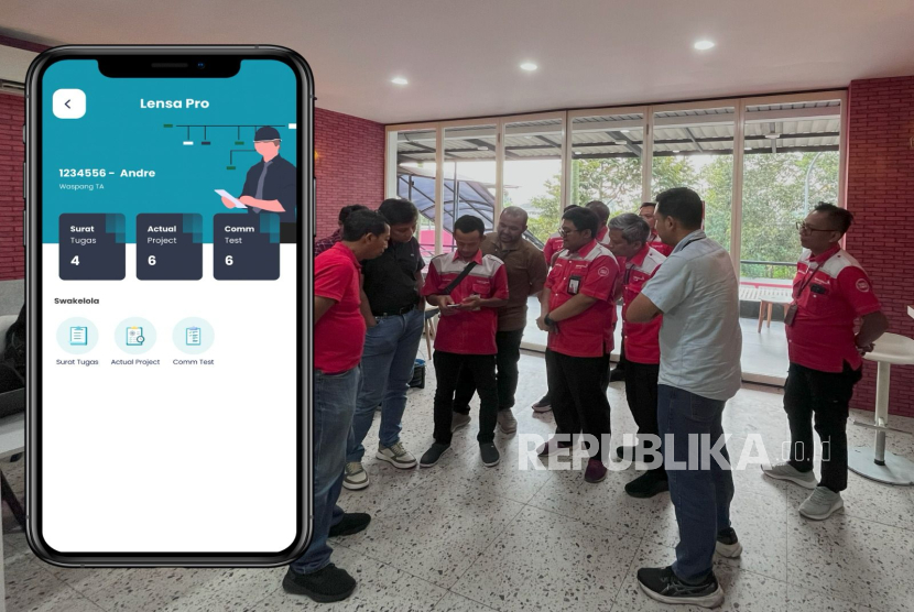 Peluncuran aplikasi digital Laporan Engineering Nasional Sistem Aplikasi  Proyek (LENSA PRO) di Telkom Akses Legok, Tangerang, beberapa waktu yang lalu.