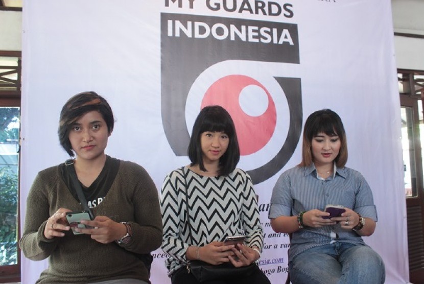 Peluncuran aplikasi My Guard Indonesia di Jakarta, Rabu (3/5).
