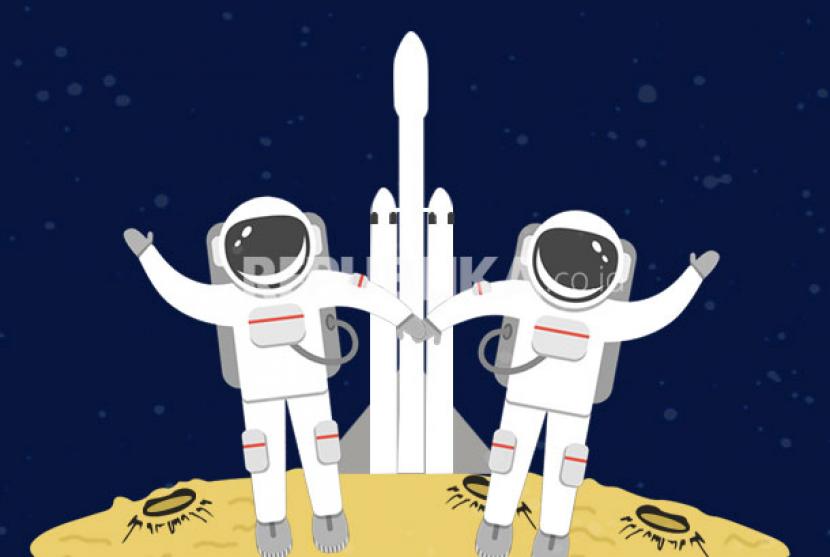 Astronaut (ilustrasi). Toilet di stasiun dan pesawat luar angkasa menggunakan alat hisap dan aliran udara.